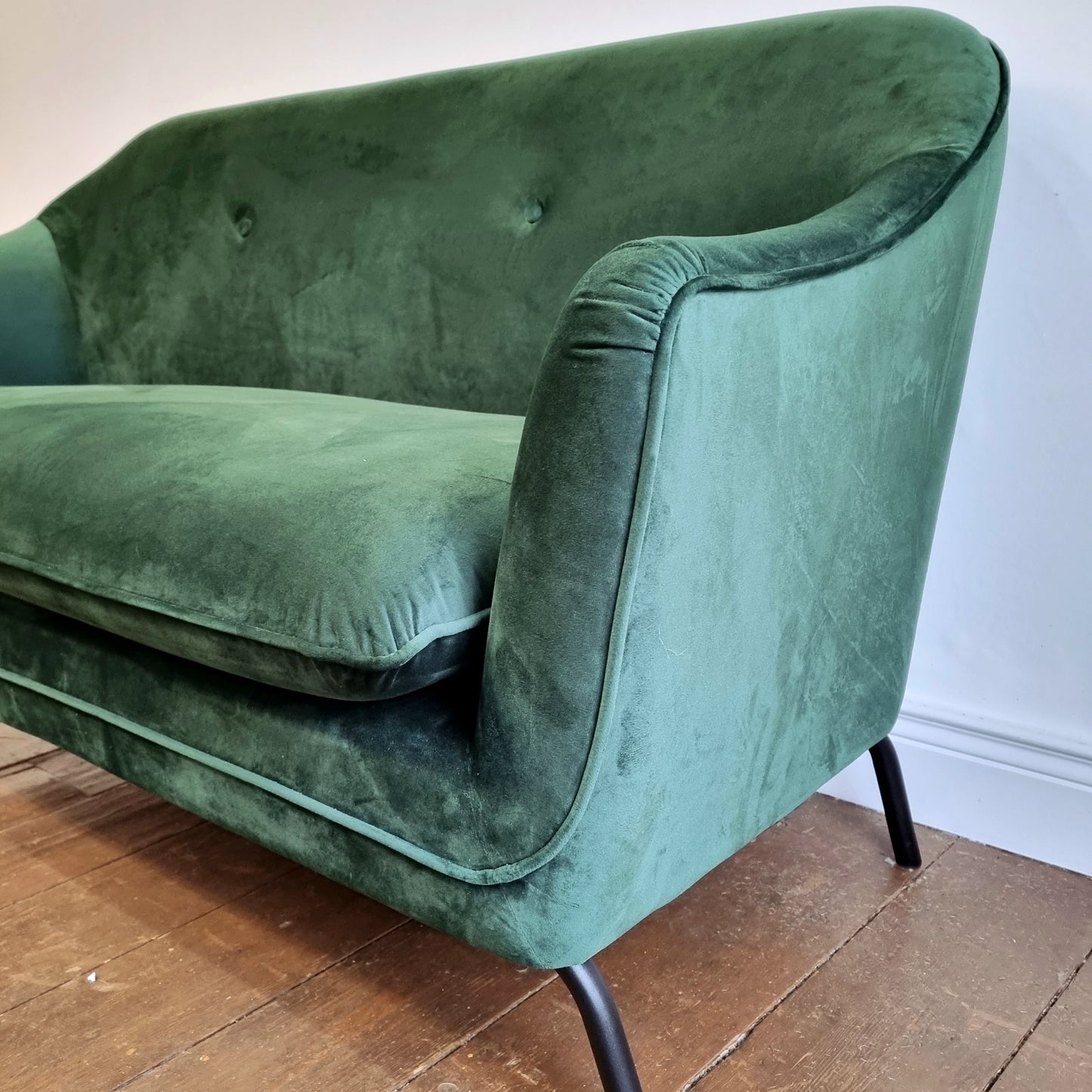 Emerald Green Velvet Sofa