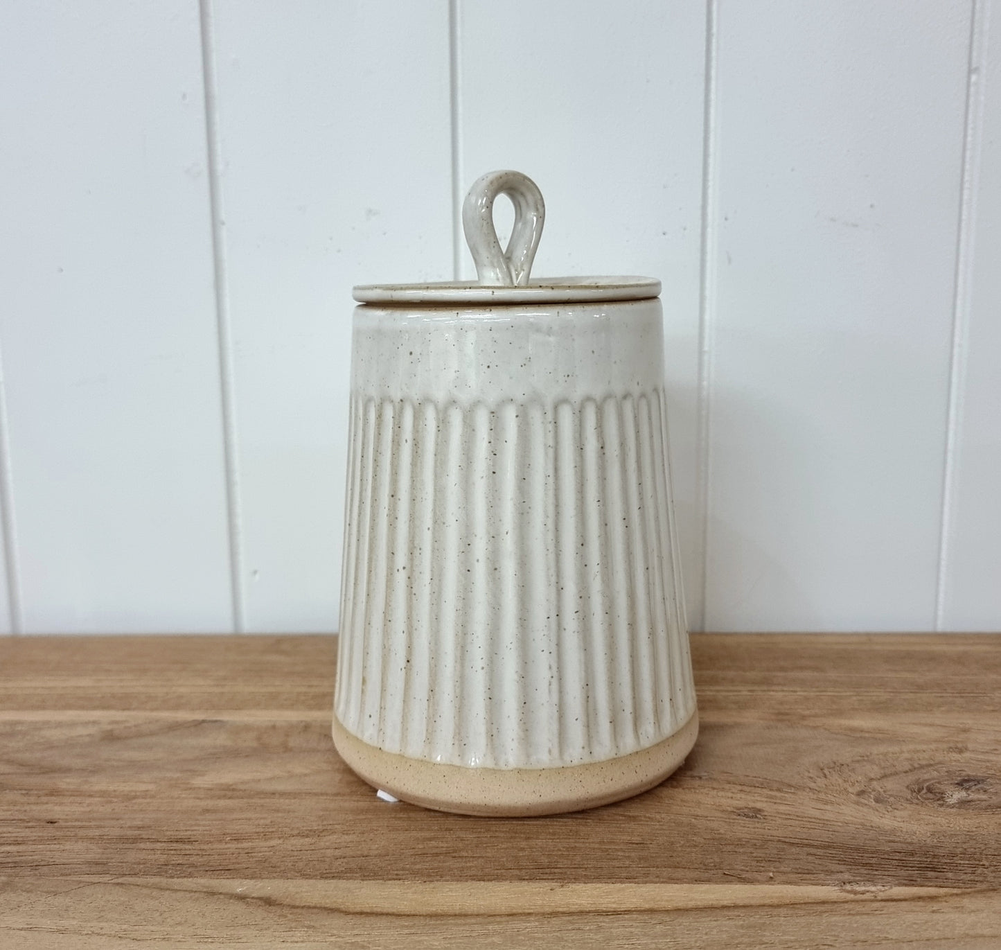 White Lid Decorative Jar