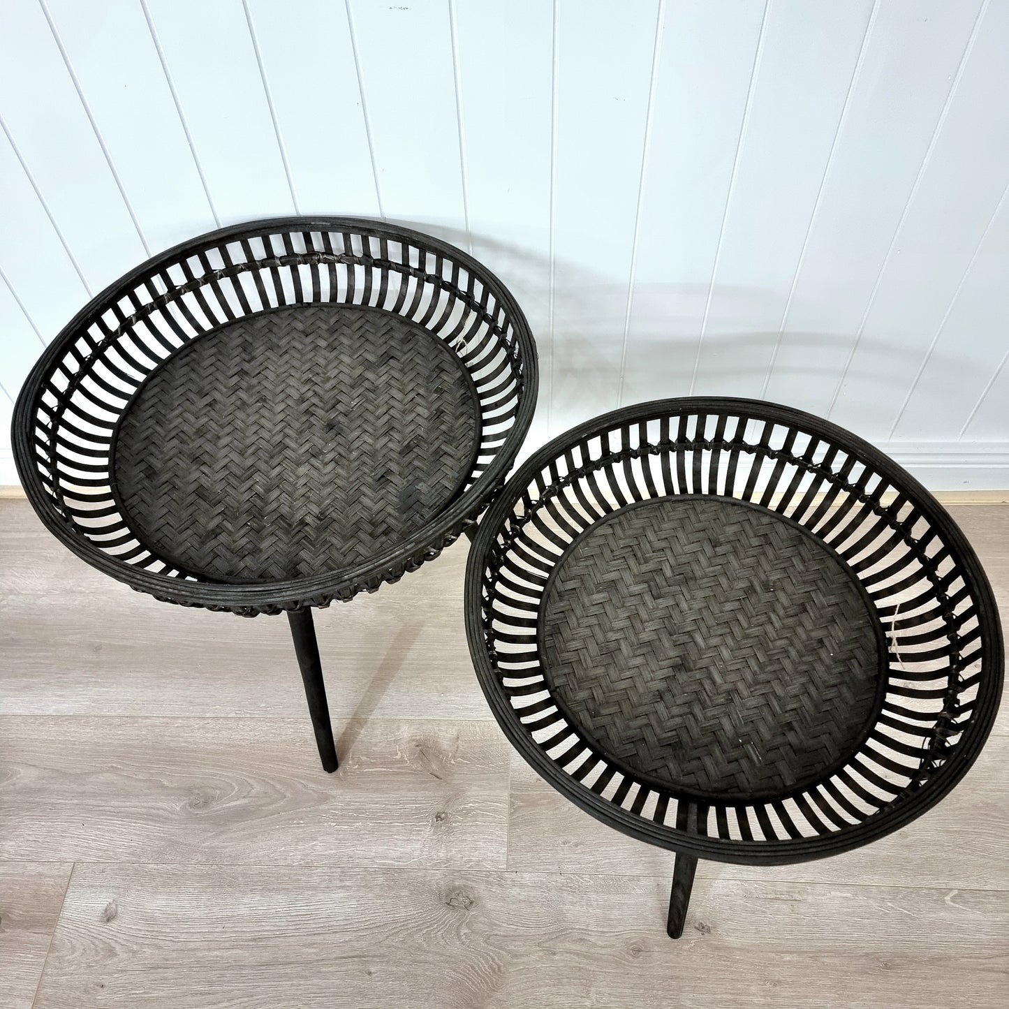 Black Bamboo Side Tables