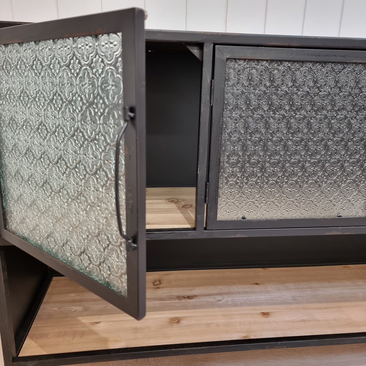Sideboard with Patterened Glass Door
