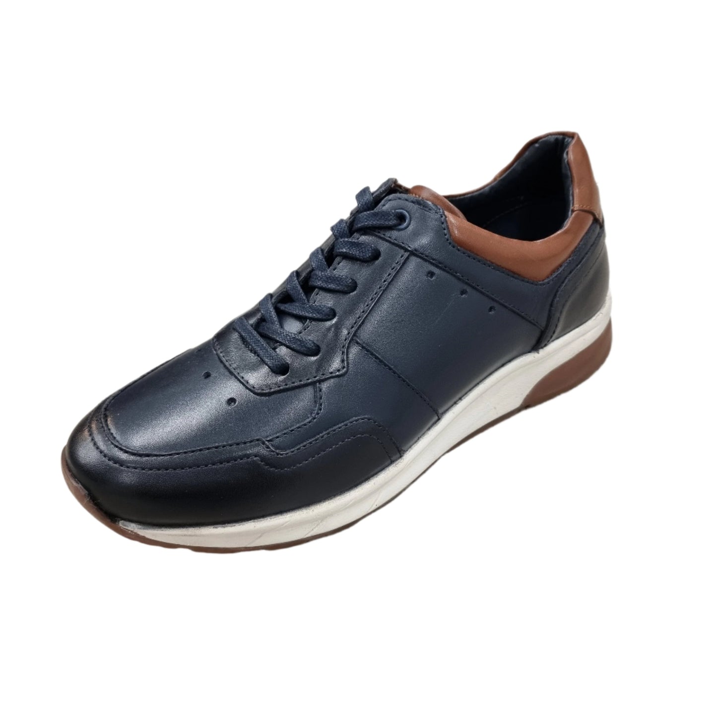 Sloane - Max Leather Combination Trainer - Navy