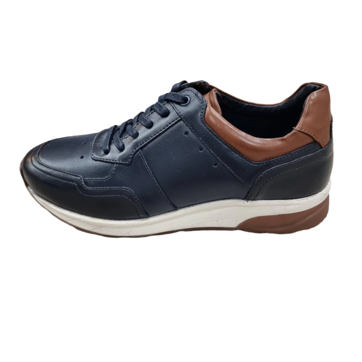 Sloane - Max Leather Combination Trainer - Navy