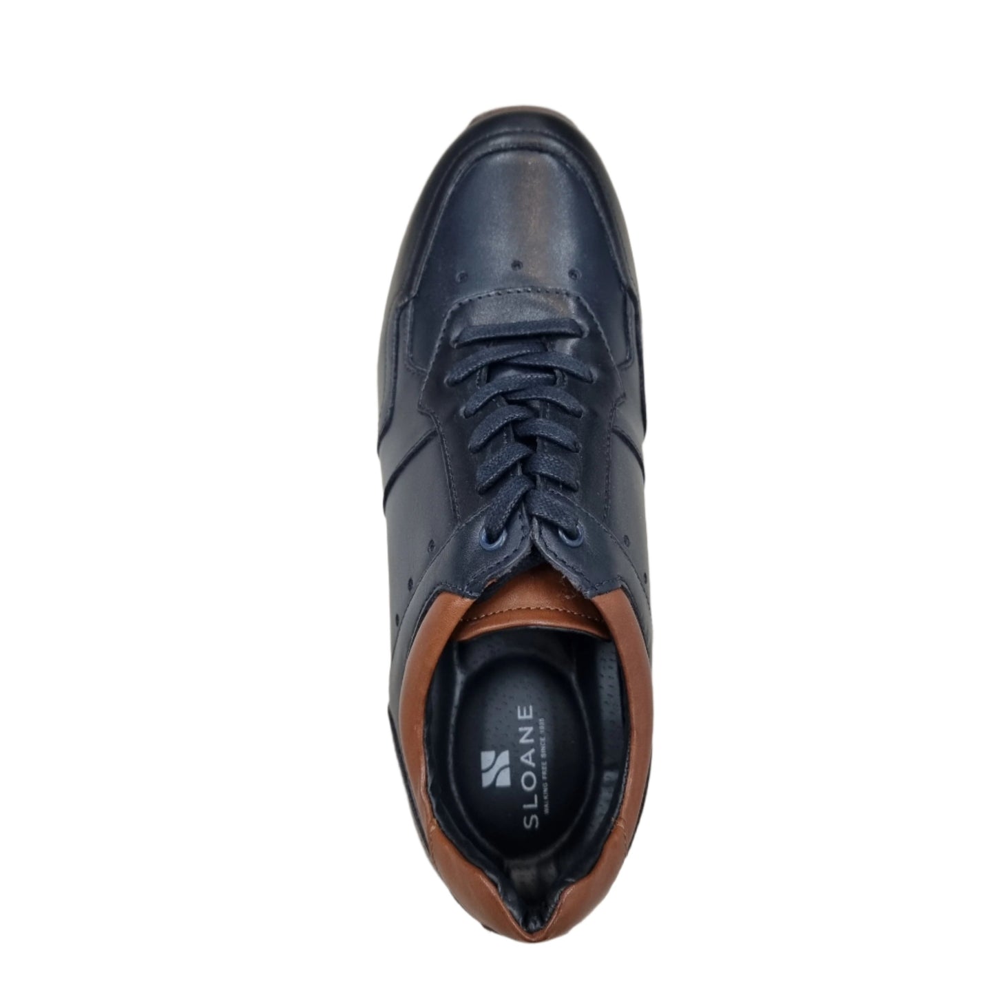 Sloane - Max Leather Combination Trainer - Navy
