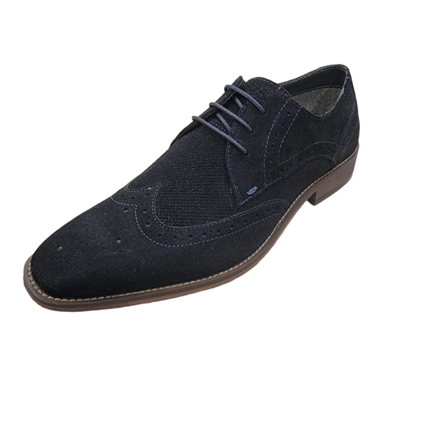 Sloane - Kirk Suede Brogue - Navy