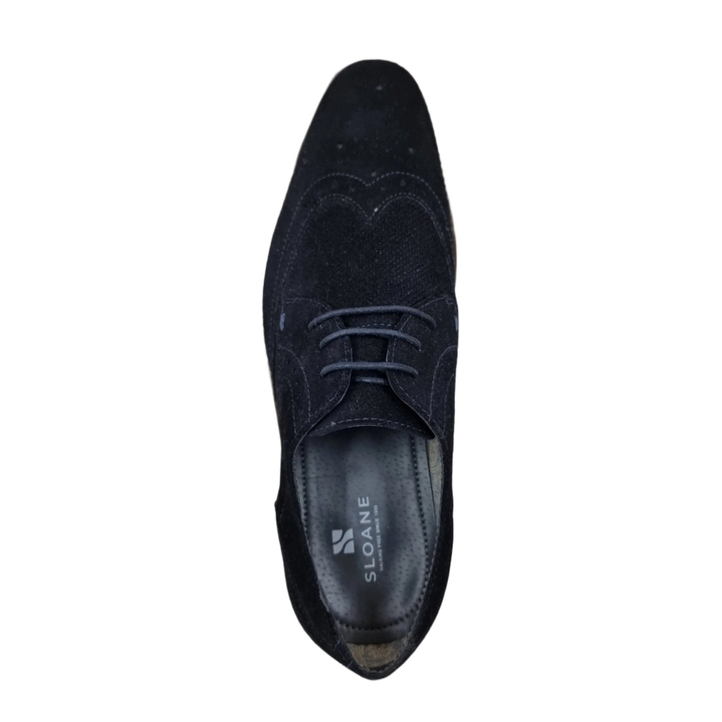 Sloane - Kirk Suede Brogue - Navy