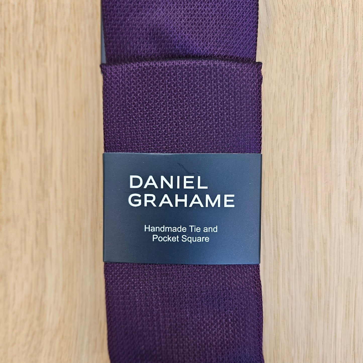 Daniel Grahame Tie and Pocket Square Set - Mulberry
