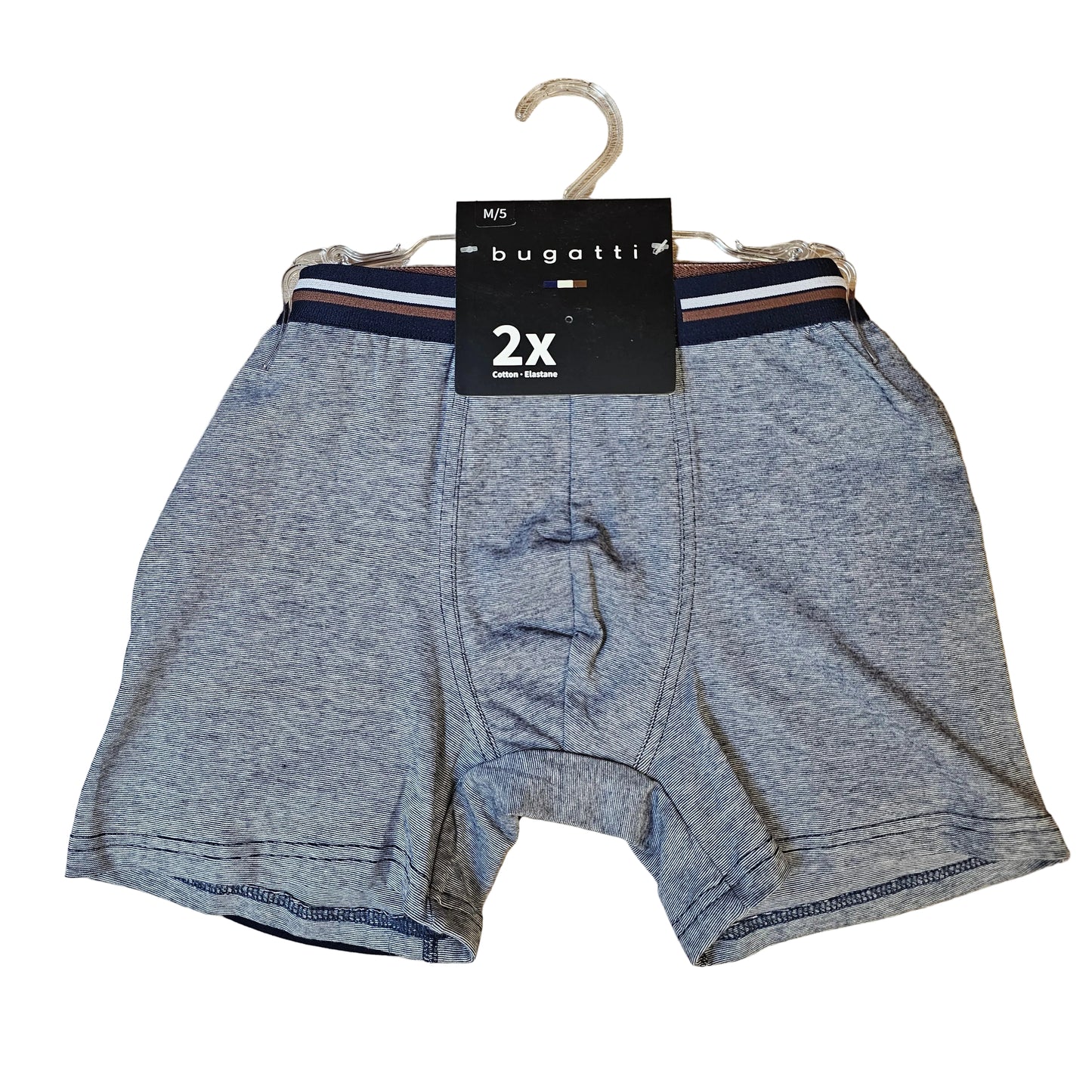 Bugatti Long Boxer Brief (2 pack) - Blue/Dark Stripe
