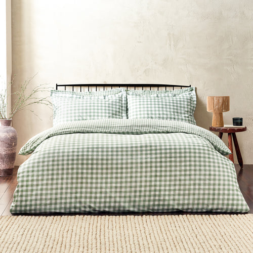 Yard Barton Gingham Check Duvet Cover Set - Forest