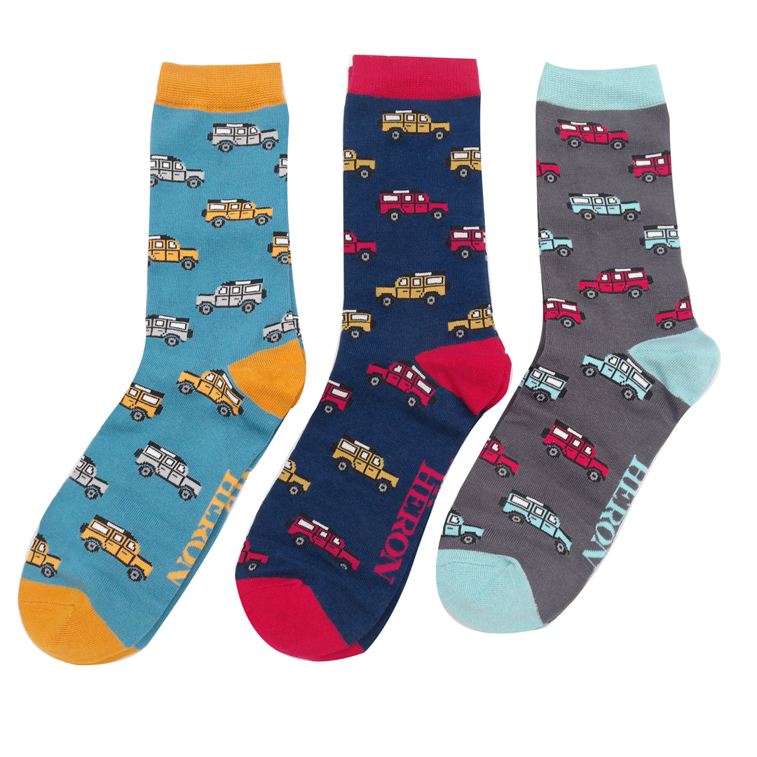 Mr Heron Jeep Socks - Box
