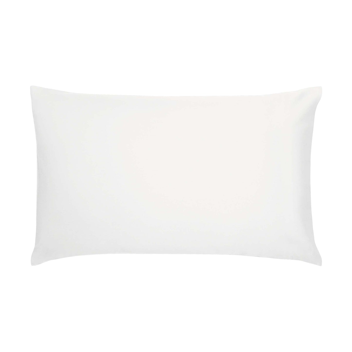 Bedeck of Belfast Fine Linens - 400 Thread Count Cotton Sateen Plain Dye - White - Standard Pillowcase (Pair)