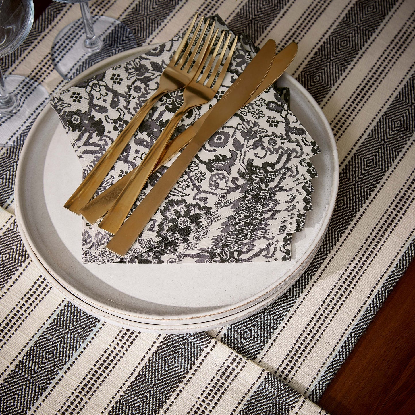 Saja Paper Napkin - Charcoal (Pack of 20)