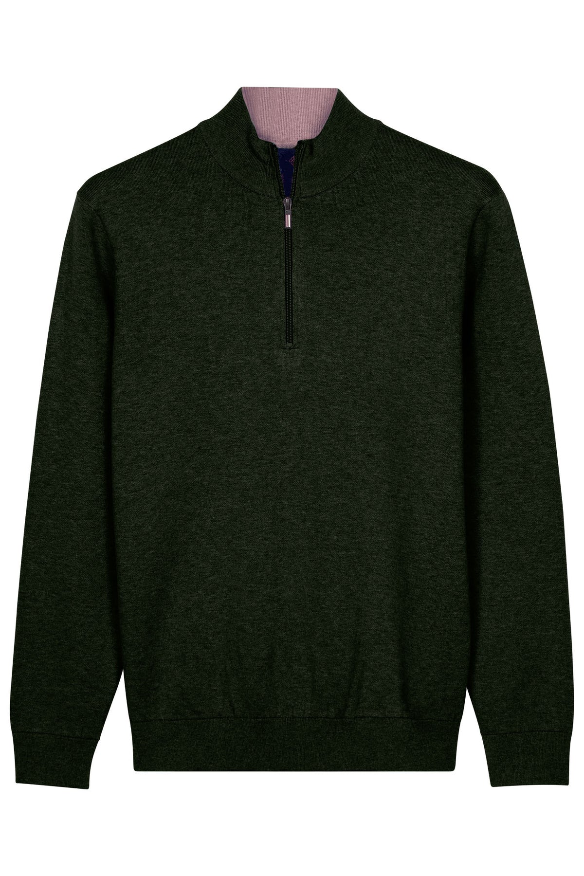 Baileys Quarter Zip Knitwear - Dark Green
