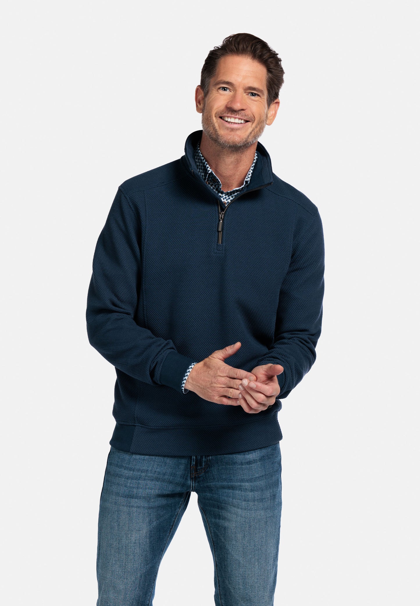 Baileys Half-Zip Sweatshirt - Dark Denim