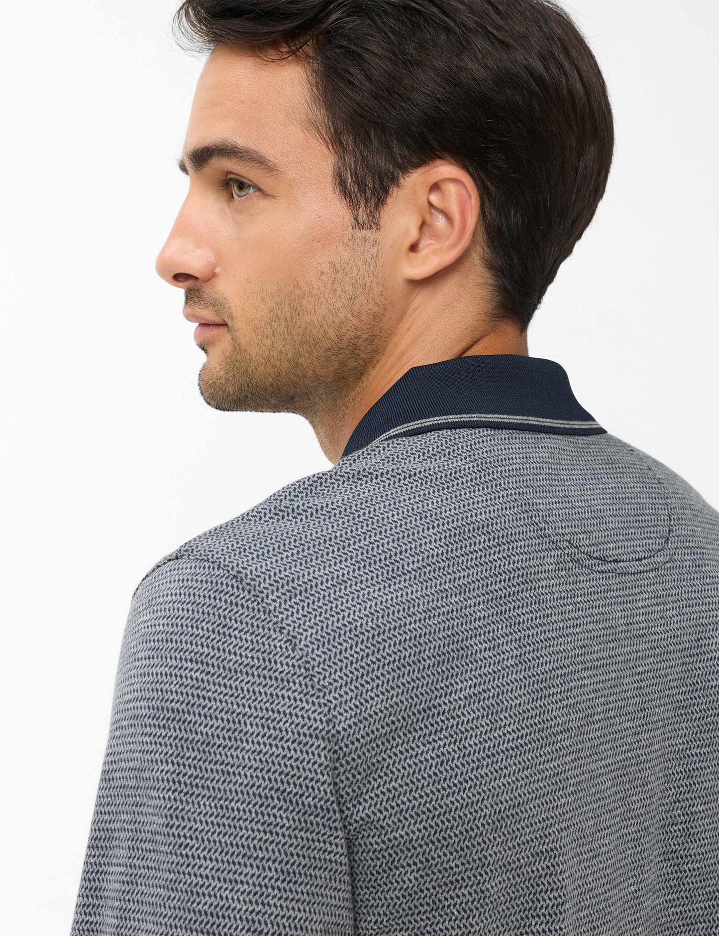 Brax Long Sleeve Polo Shirt - Pharell - Navy