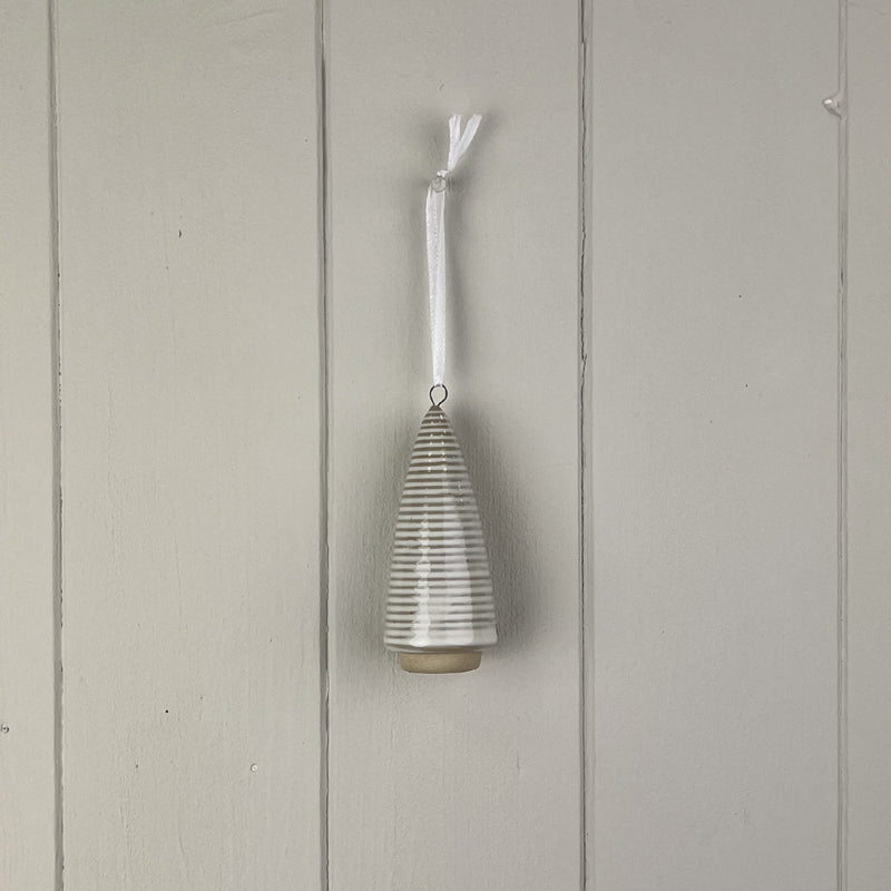 Glazed Ceramic Hanging Tree Decoration (5.9cm)