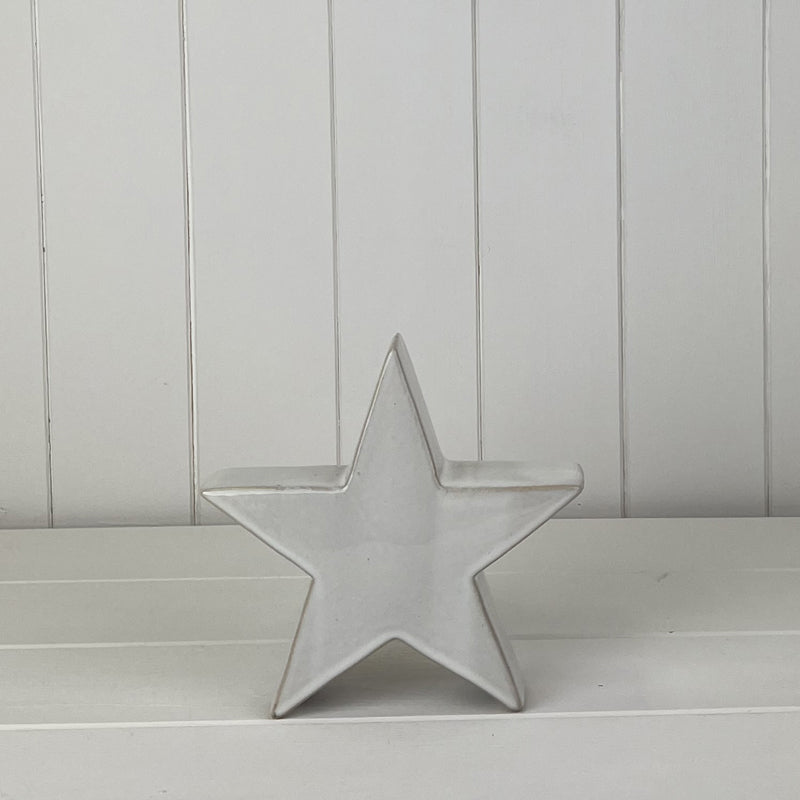 Glazed Ceramic Star Ornament (B)