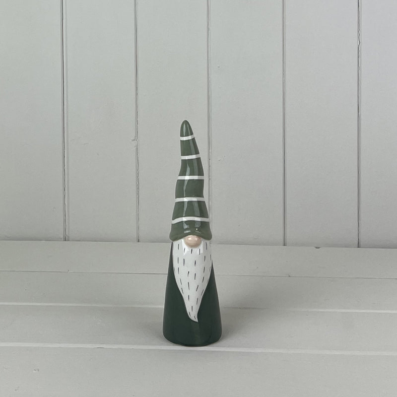 Dark Green/White Ceramic Gonk (Large)
