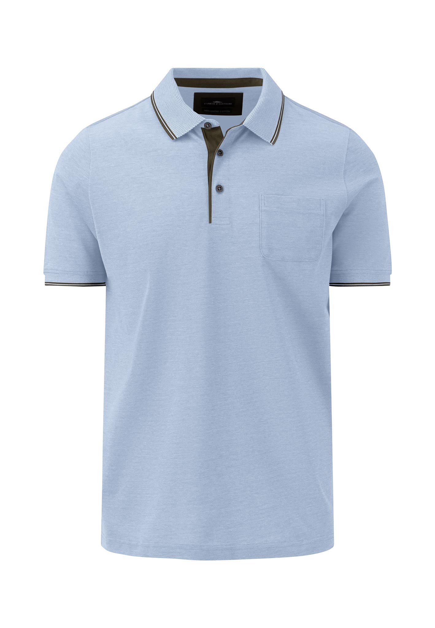 Fynch Hatton Polo Shirt - Two Tone - Summer Breeze