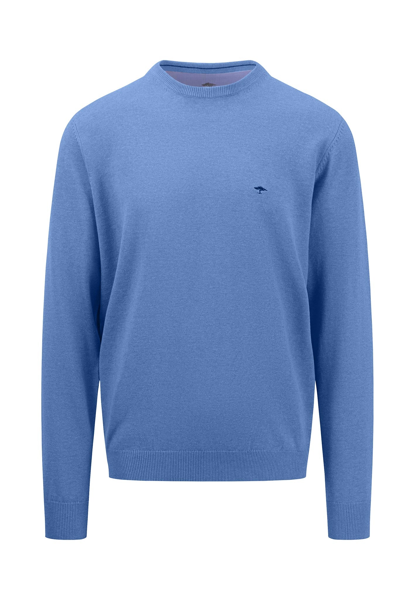 Fynch Hatton Round Neck Knitwear - Crystal Blue