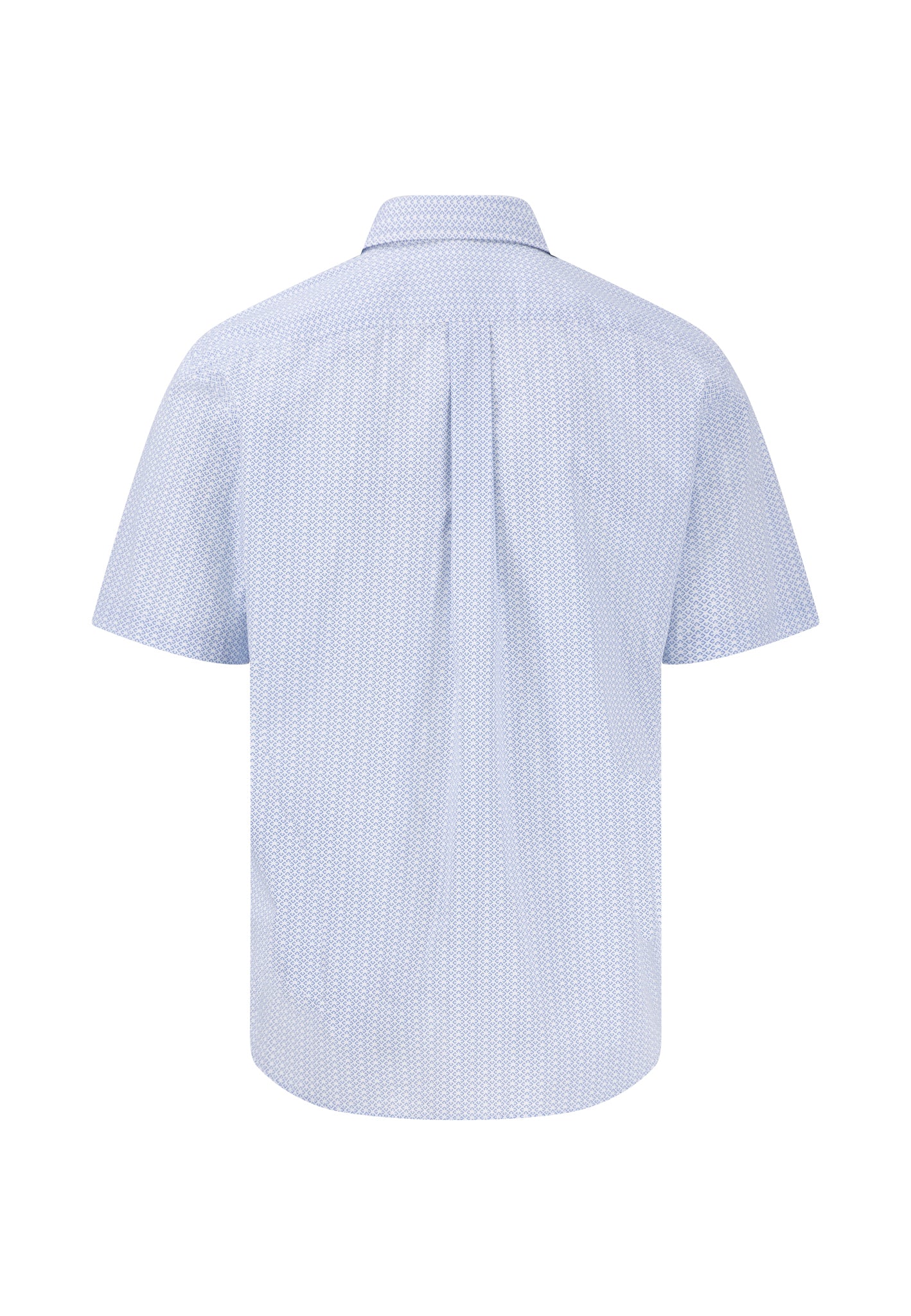 Fynch Hatton Short Sleeve Shirt - Minimal Poplin Print - Summer Breeze