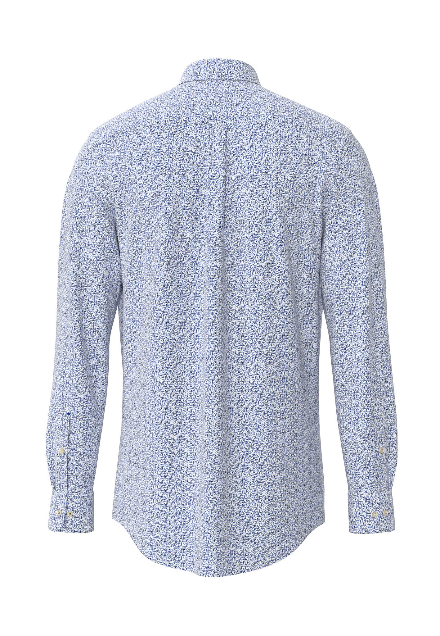 Fynch Hatton Shirt - Flower Print Mix - Strong Blue