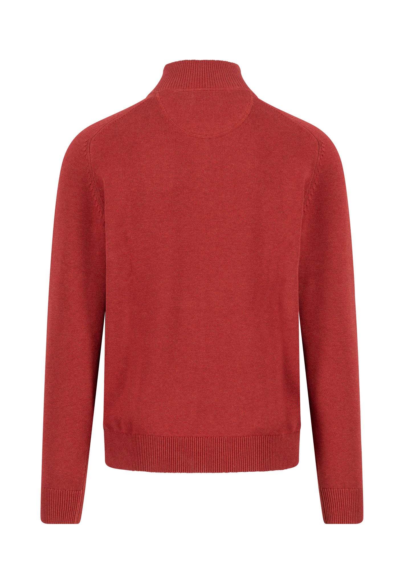 Fynch Hatton Quarter Zip Knitwear - Supersoft - Garnet Red