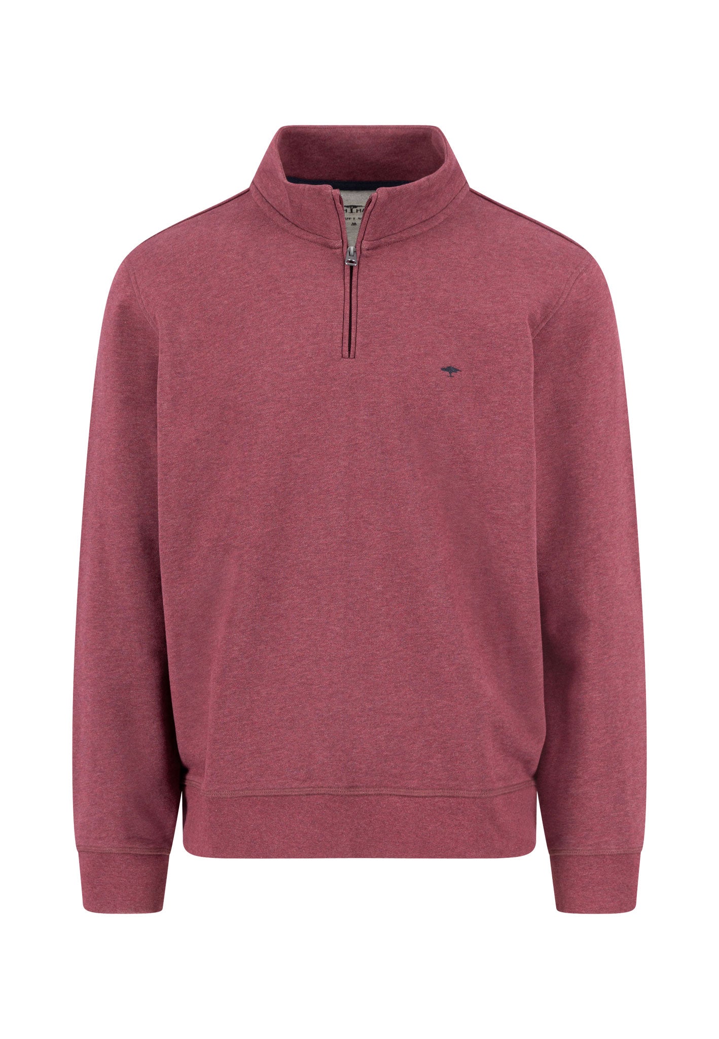 Fynch Hatton Quarter Zip Sweatshirt - Deep Merlot