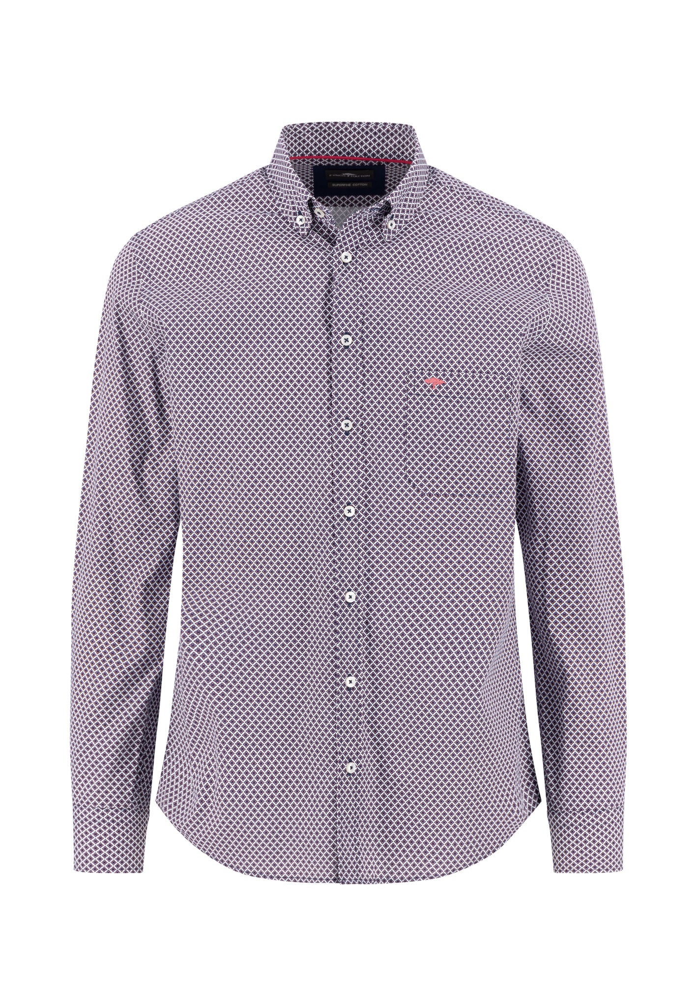 Fynch Hatton Shirt - Graphic Flower Print - Berry