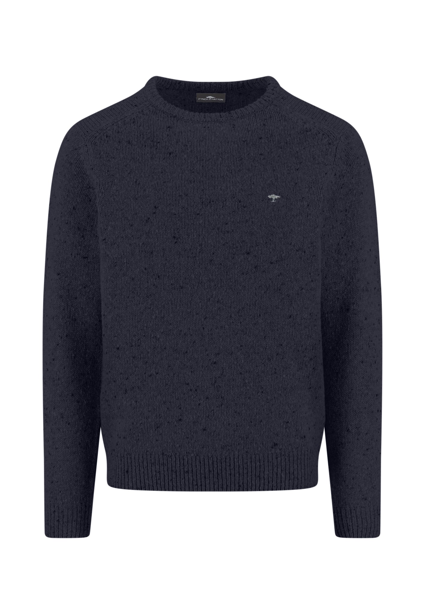 Fynch Hatton Round Neck Knitwear - Donegal - Navy
