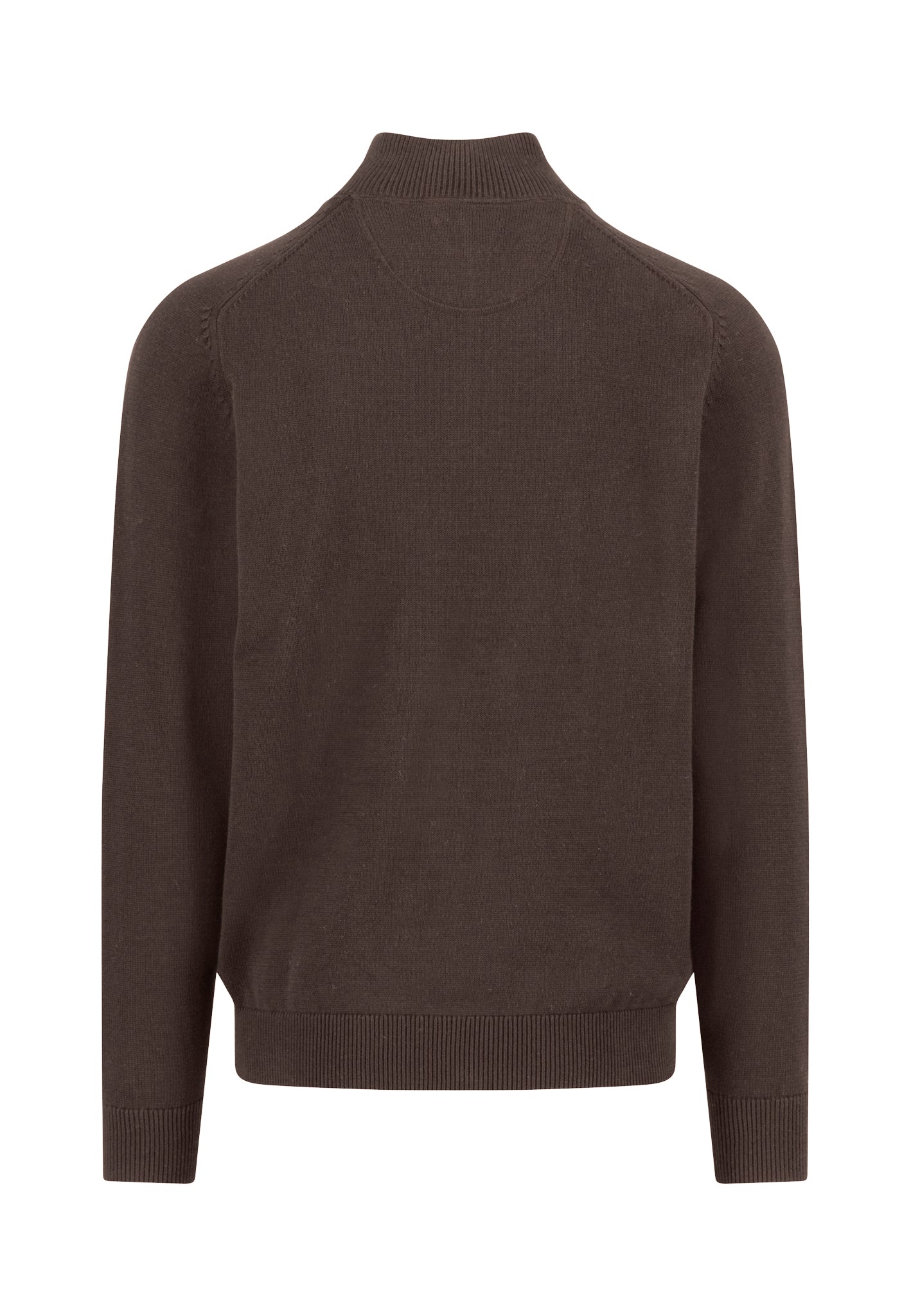 Fynch Hatton Quarter Zip Knitwear - Supersoft - Earth