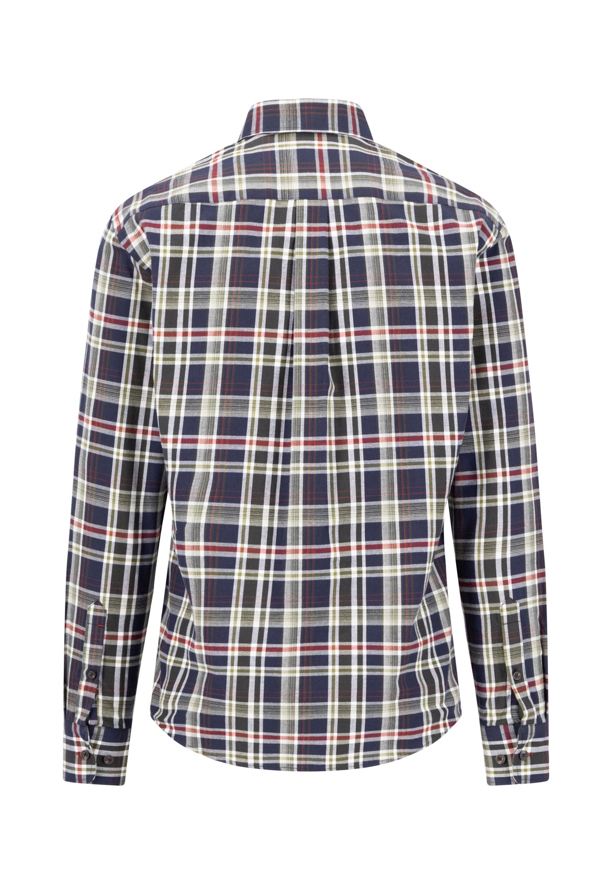 Fynch Hatton Shirt - Colourful Flannel Check - Moss