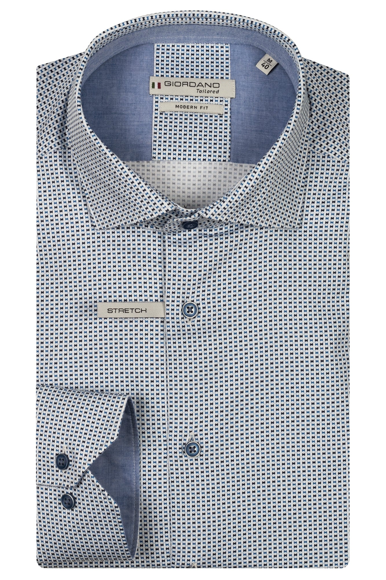 Giordano Modern Fit Shirt - Maggiore - Graphic Print - Navy