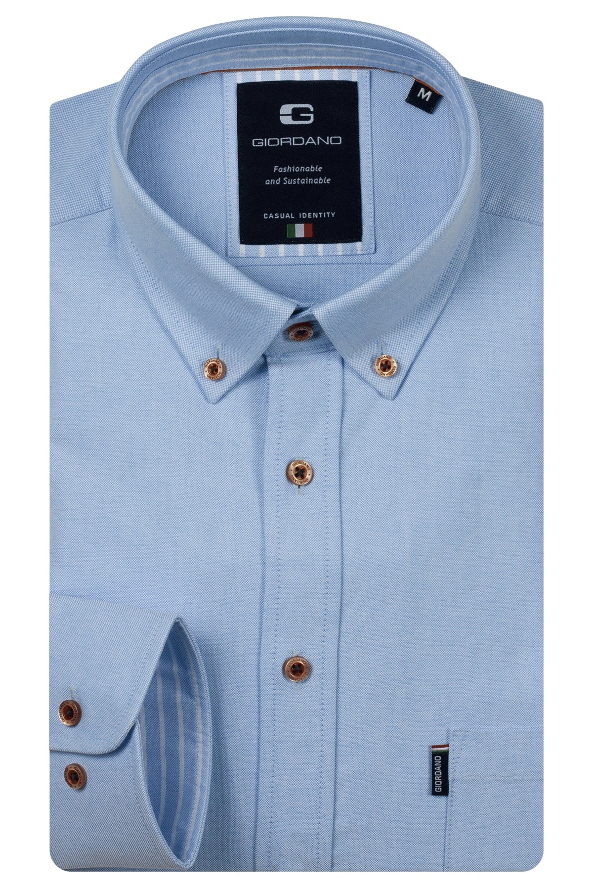 Giordano Oxford Shirt - Dino - Pale Blue