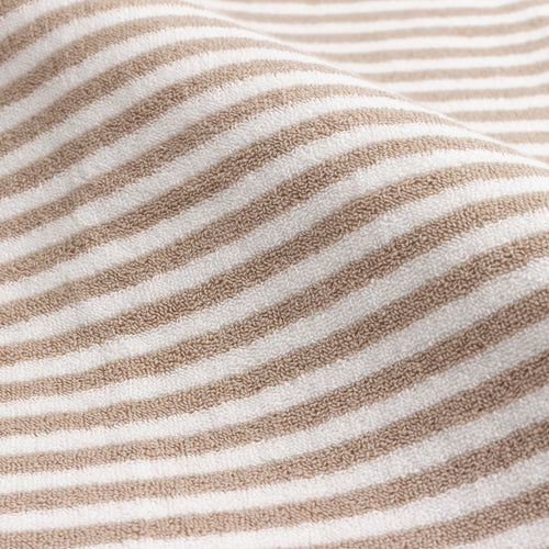 Hebden Striped Cotton Hand Towel - Natural