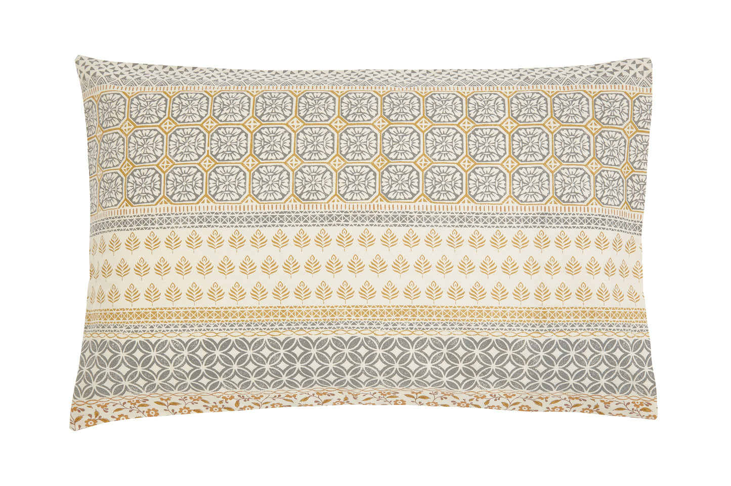 Harvest Moon Folk Stripe Duvet Cover Set - Graphite/Copper