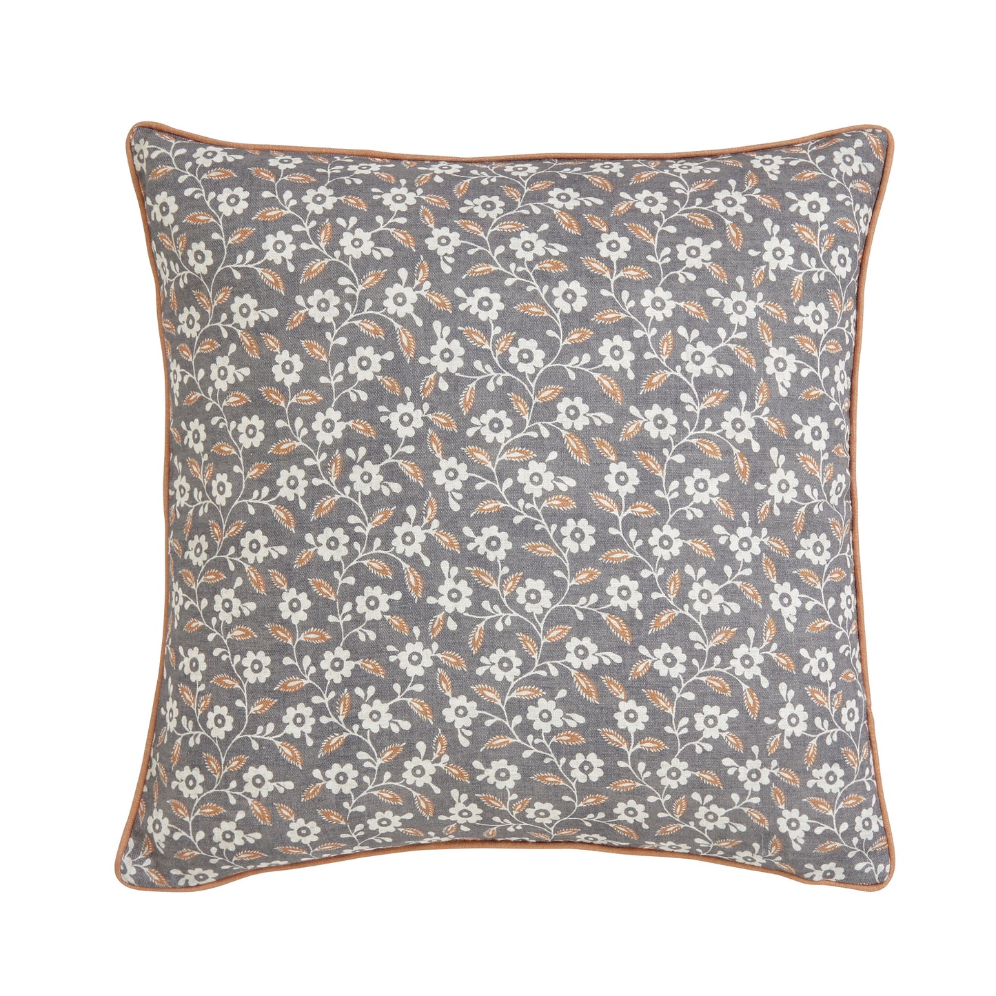 Harvest Moon Folk Ditsy Cushion - Graphite/Copper