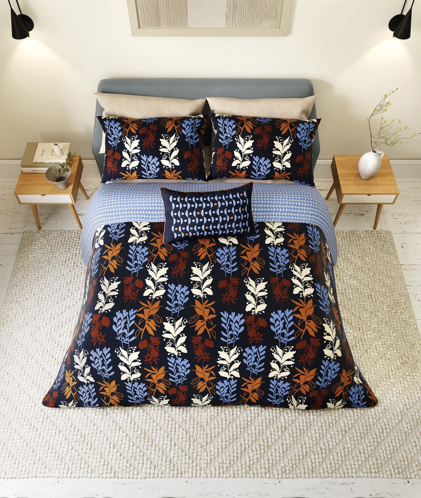 Frey Duvet Cover Set - Periwinkle Blues - Single