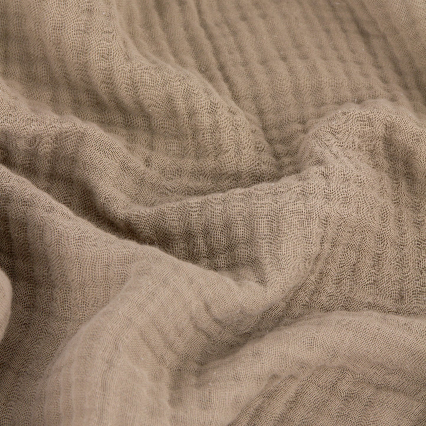 Lark Muslin Cotton Throw - Mole