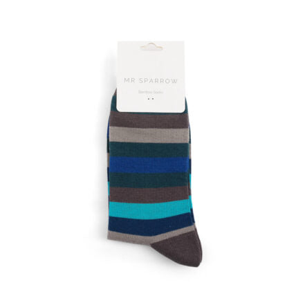 Mr Sparrow Striped Socks - Royal