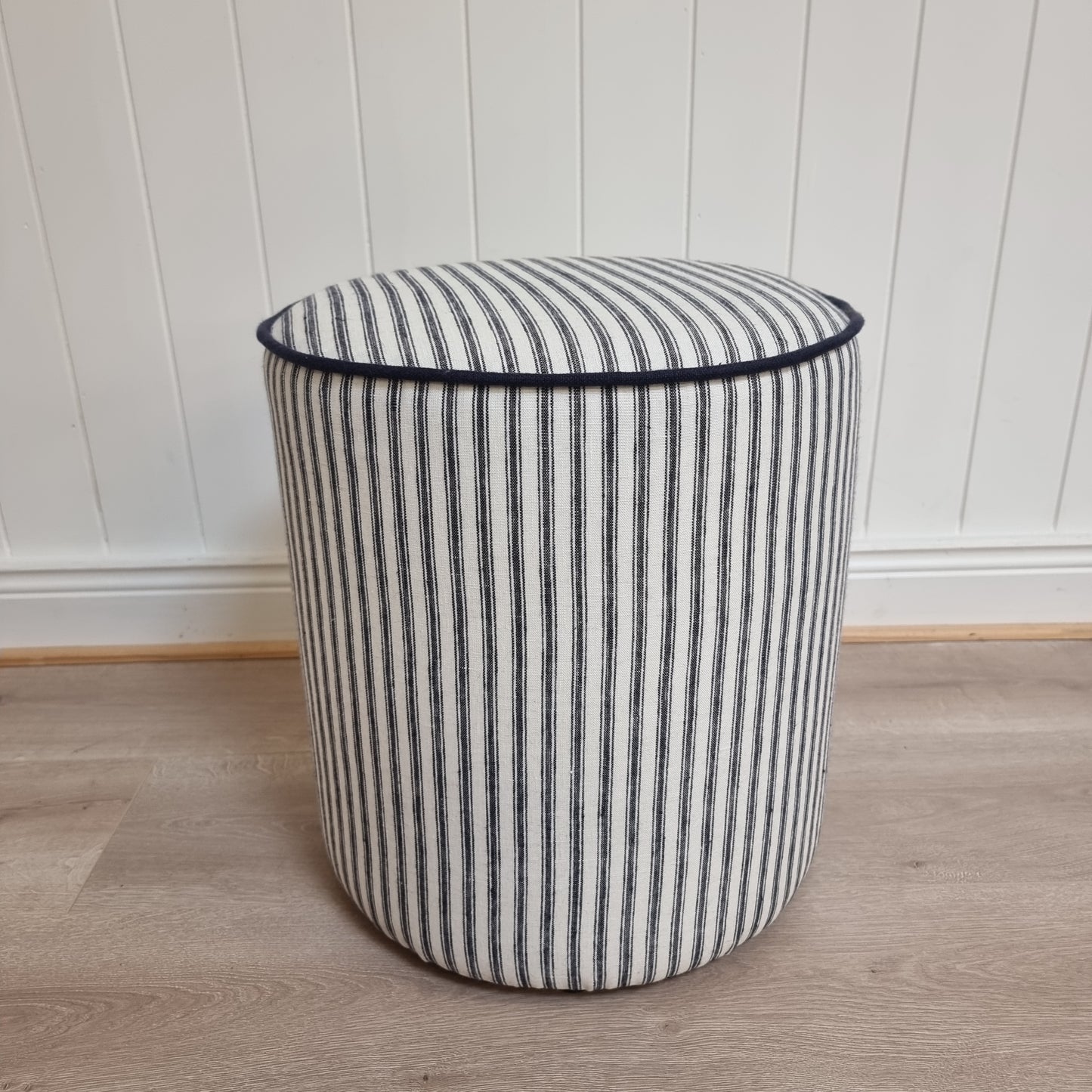 Round Stool - Navy Stripe