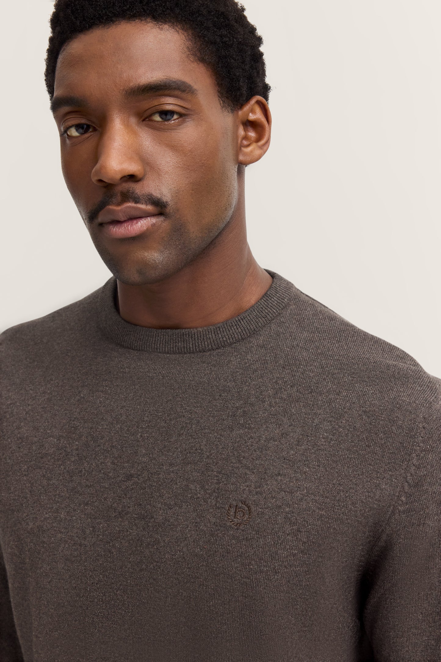 Bugatti Round Neck Knitwear - Brown