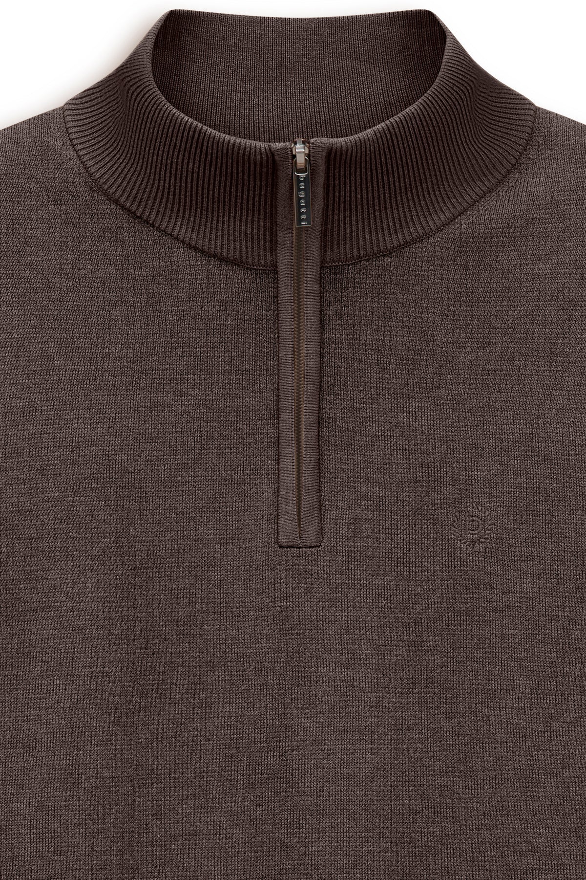 Bugatti Quarter Zip Knitwear - Mocha