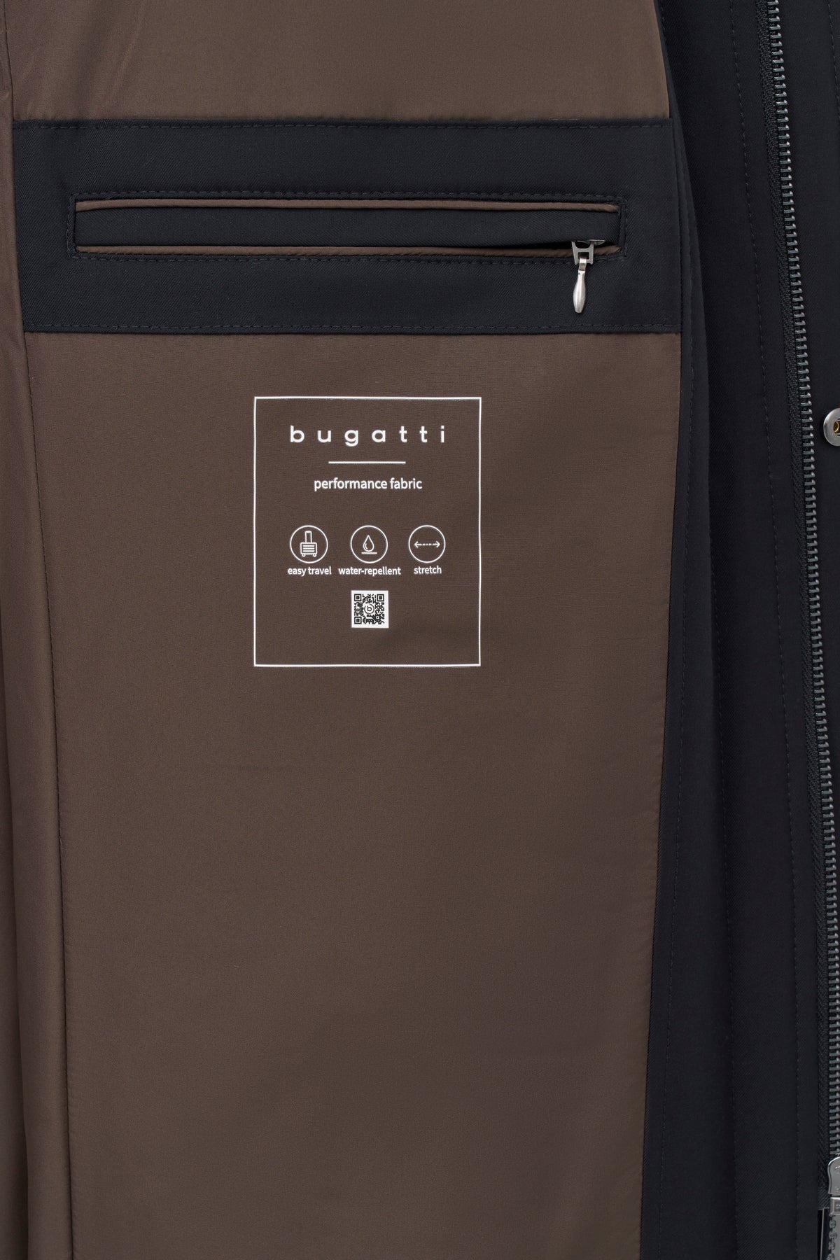 Bugatti Coat - Navy/Brown