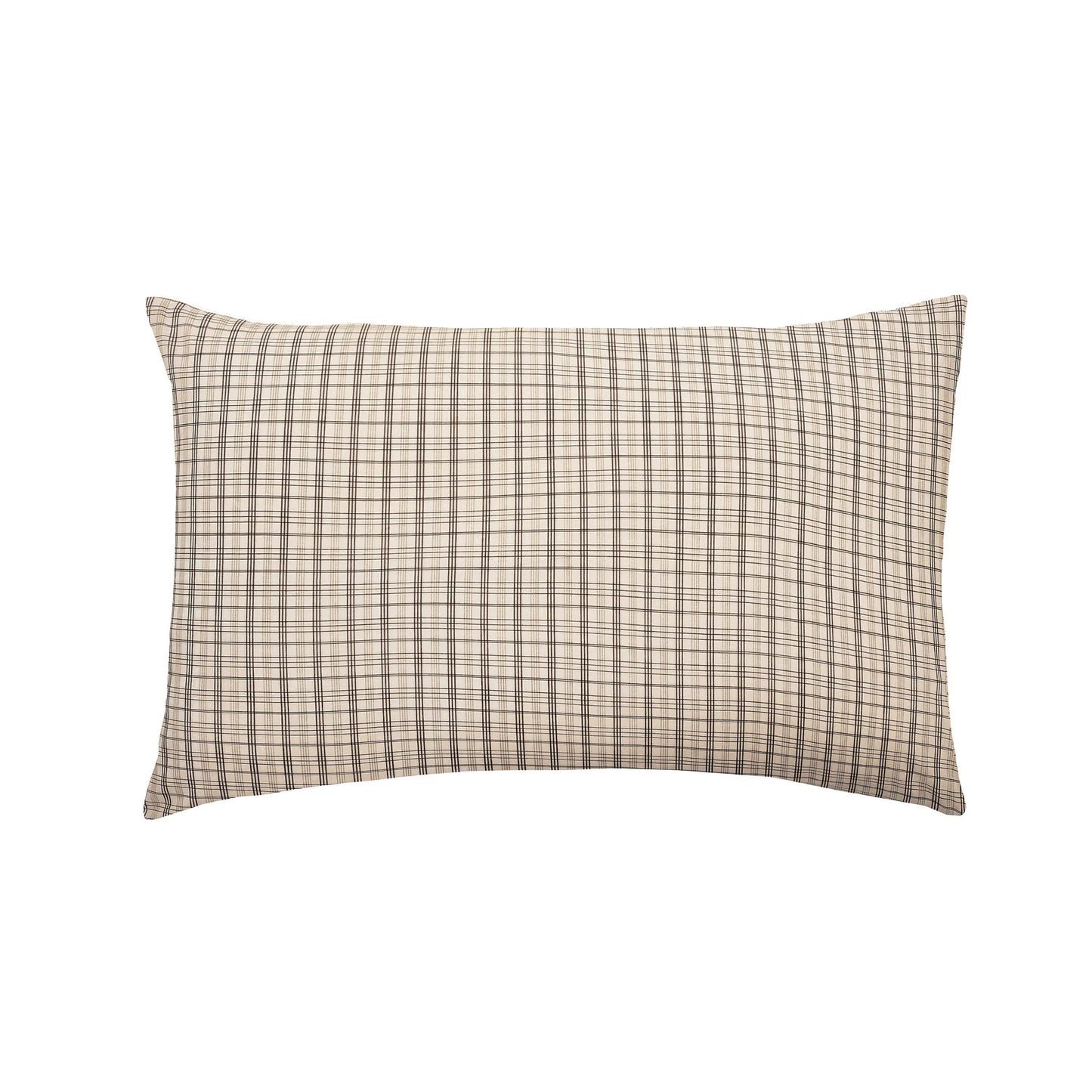 Calico & Chalk Tranquil Check Cover Set - Chocolate