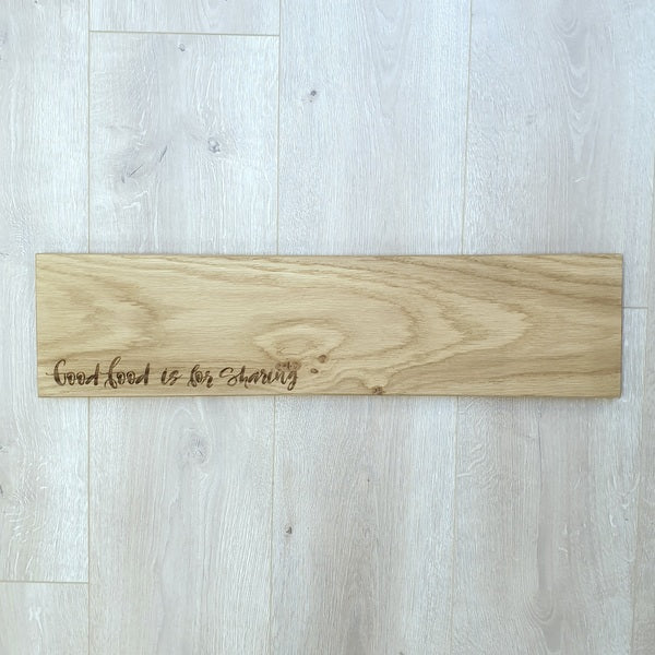 Selbrae House Etched Oak Large Serving Platter - Good Food