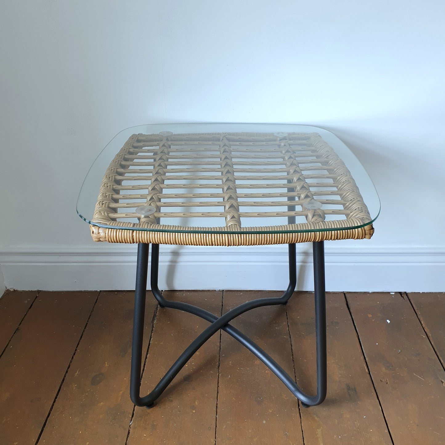 Rattan Bistro Table & Two Chairs