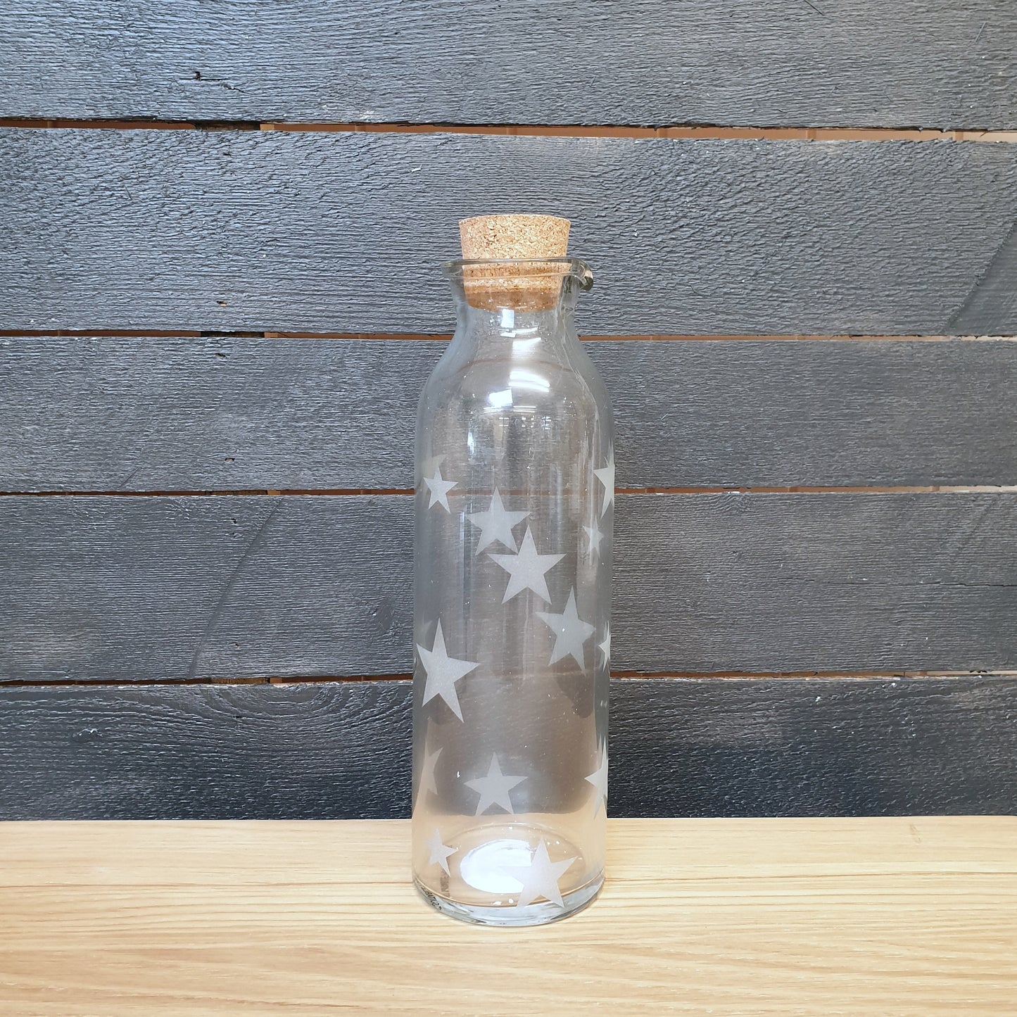 Star Print Glass Carafe