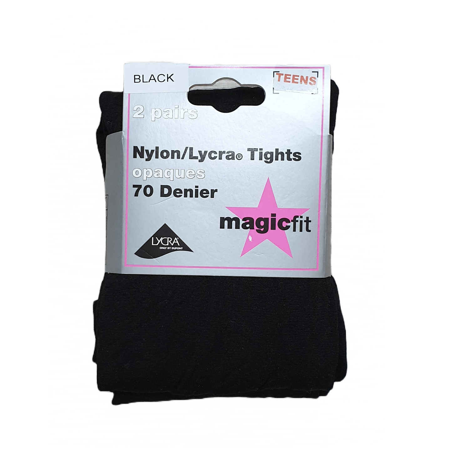 Magicfit Nylon/Lycra Tights - Black (2 pack)
