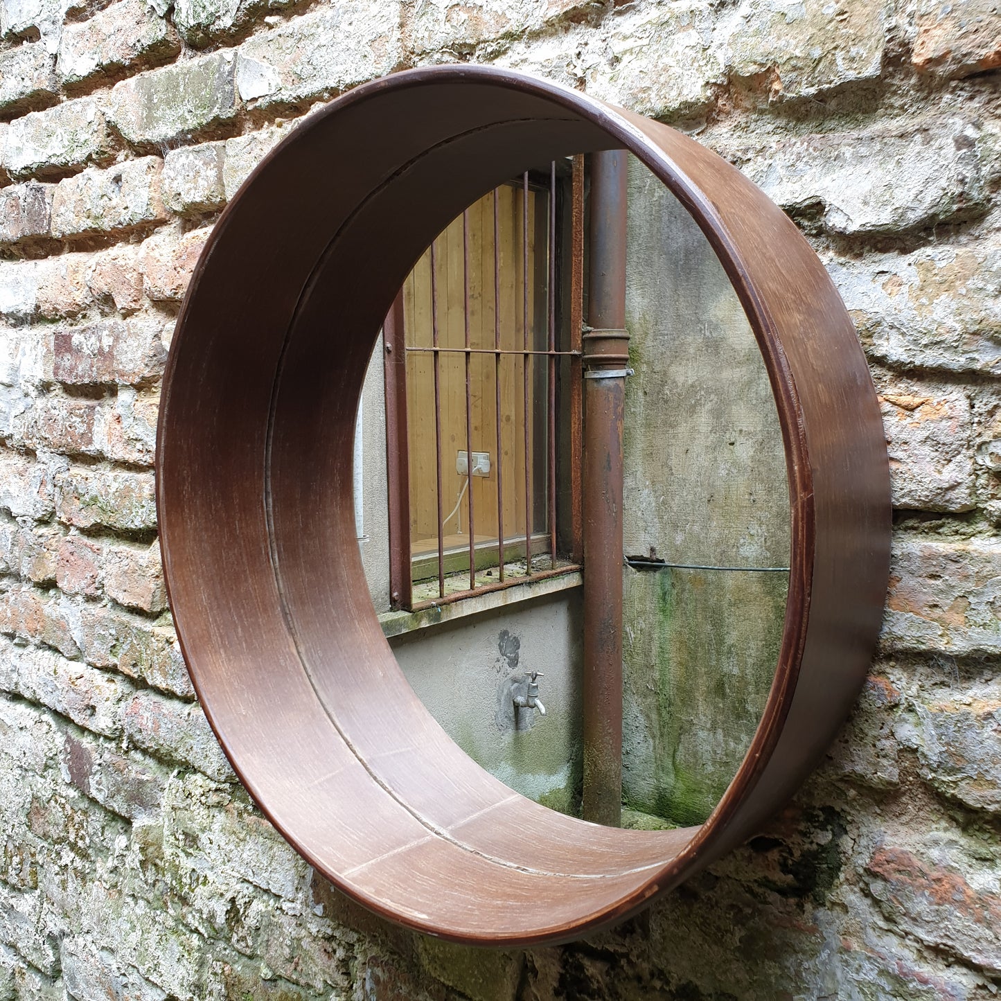 Viria Mirror - Dark Brown Wood