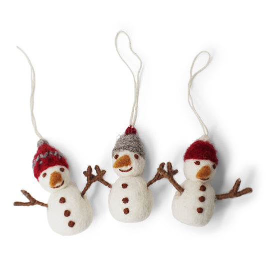 Snowman with Hat (Set of 3)